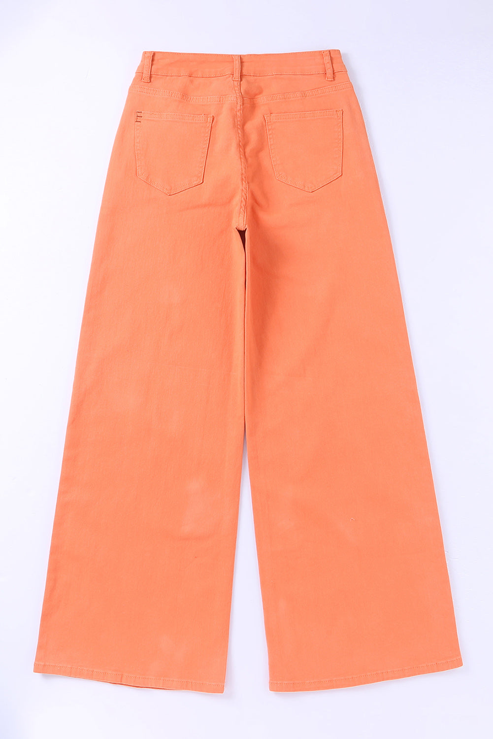 Jean large taille haute orange délavé à l'acide 