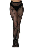 Sheer Mesh Halloween Ghost Pattern Pantyhose