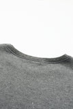 Sweat-shirt gris à manches longues et blocs de couleurs