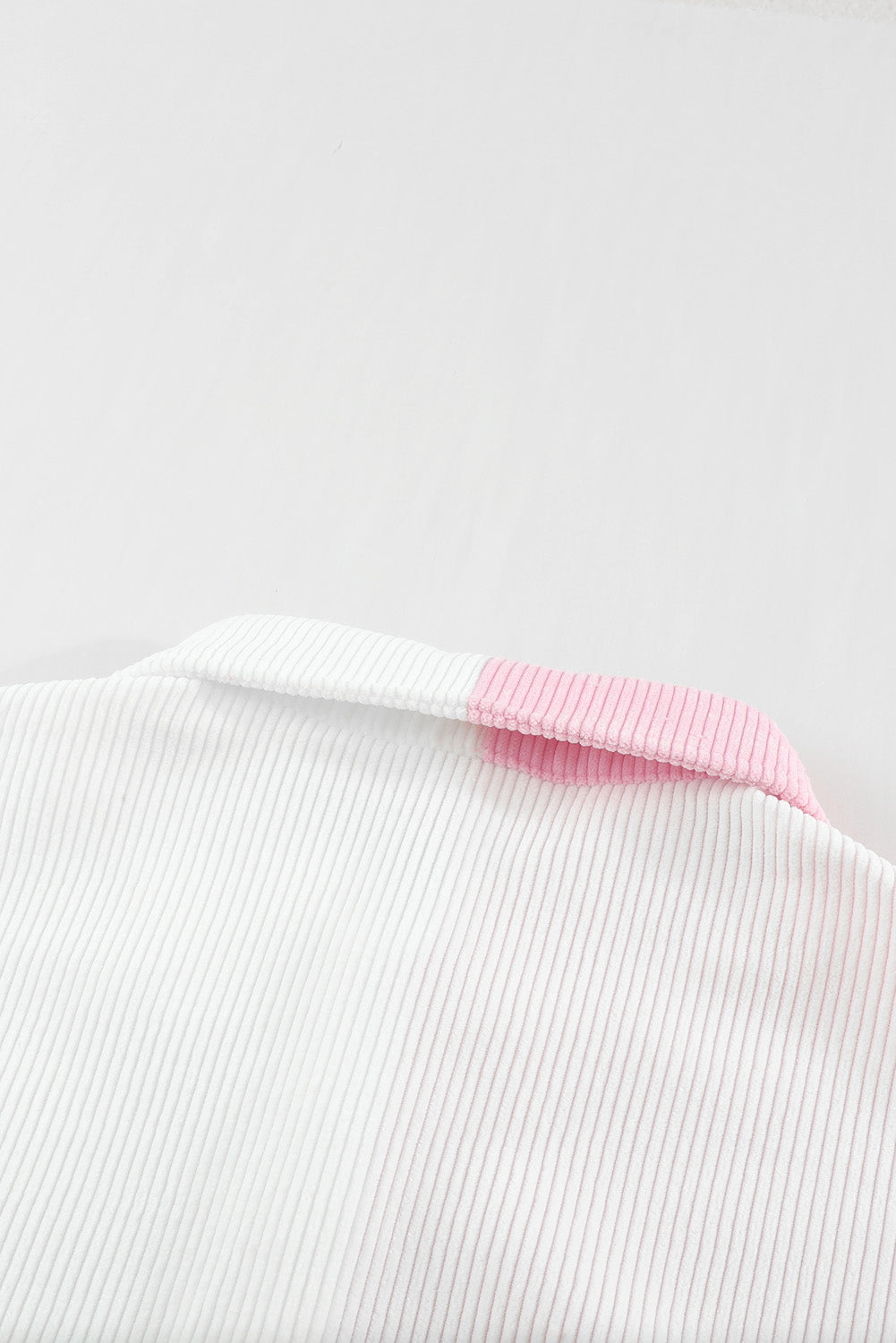 Pink Color Block Button Shirt with Pocket