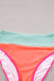 Beau Blue Color Block High Waisted Sexy Bikini Set