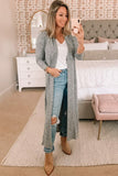 Tie Back Long Open Front Cardigan