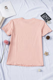 Plain Crew Neck Short Sleeve Tee