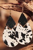 Cow Striped Waterdrop-Shaped  Earrings