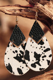 Cow Striped Waterdrop-Shaped  Earrings