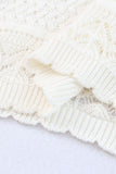 Débardeur blanc en tricot au crochet avec bretelles à volants 