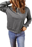 Irregular Side Slit Pullover Sweatshirt