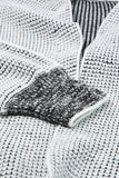 Cardigan gris à poches en tricot texturé