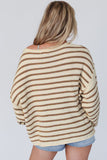 Striped Drop Shoulder Oversized Sweater