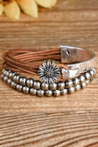 Daisy Beading Alloy Multilayer Bracelet