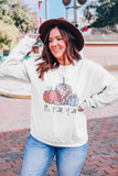 Pumpkin Graphic Plus Size Pullover Sweatshirt