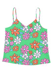 Adjustable Spaghetti Straps Floral Print Tank Top