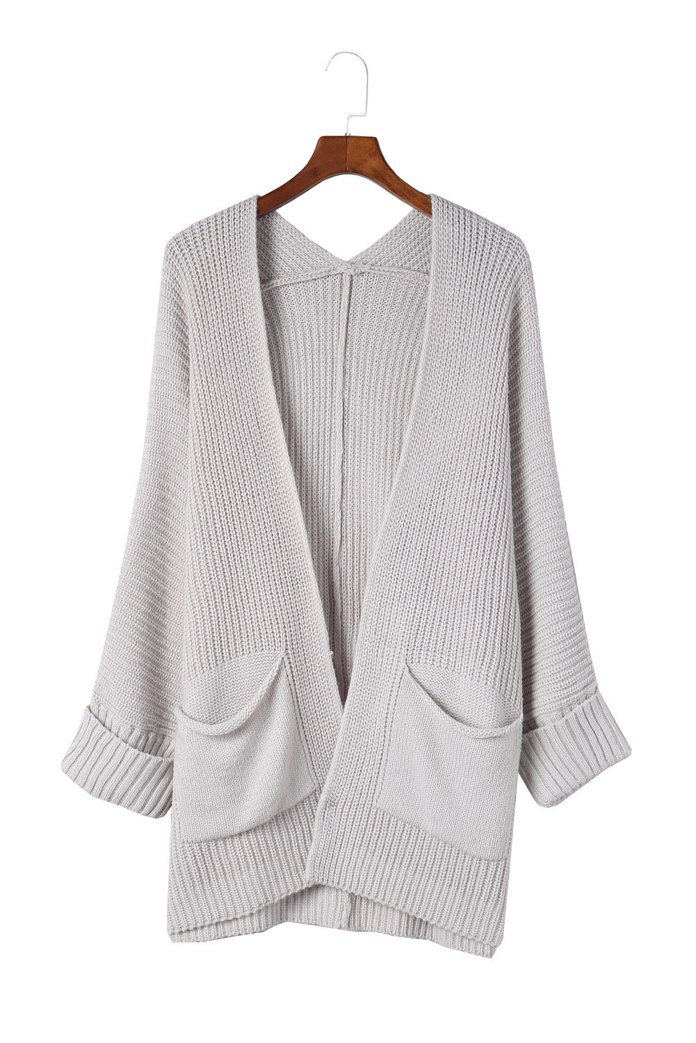 Oversized Fold Over Sleeve Sweater Cardigan