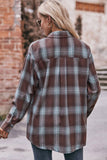 Multicolor Plaid Print Flap Pocket Shirt