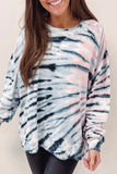 Tie-Dye Crewneck Long Sleeve Shift Pullover