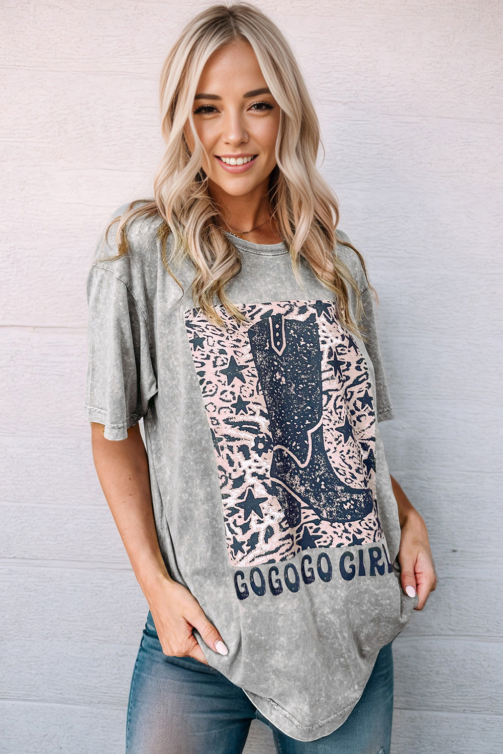 Let's Go Girls Cowboy Boots Graphic Tee