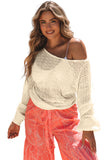 Sheer Openwork Knit Sweater