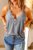 Lace Splicing V Neck Cami Top