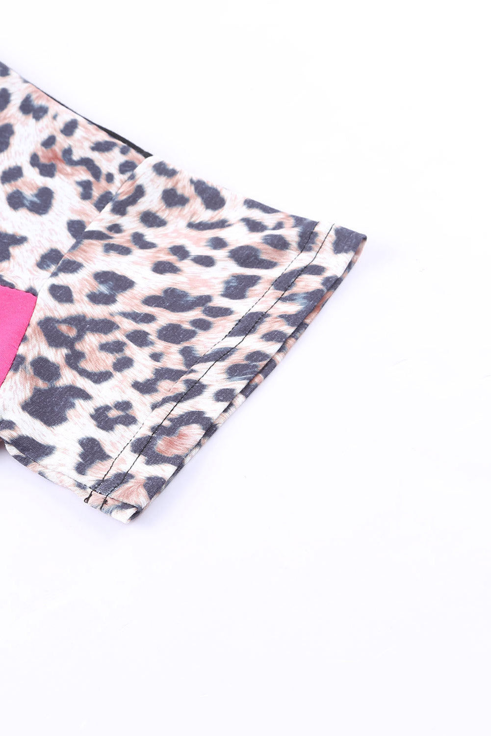 Leopard Colorblock Splicing T-shirt