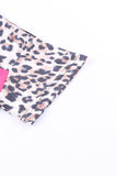 Leopard Colorblock Splicing T-shirt