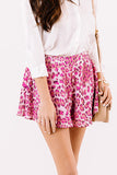 Leopard Print Flutter Casual Shorts