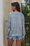 Gray Crew Neck Long Sleeve Sweatshirt