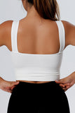 Seamless U Neck Sleeveless Cropped Yoga Top