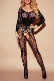 Patterned Crotchless Body Stockings