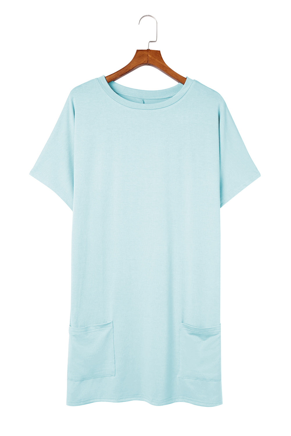 Side Pockets Short Sleeve Tunic Top