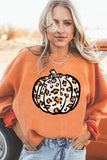 Orange THANKFUL Ribbed Corded Oversized Sweatshirt