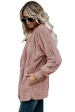 Soft Fleece Hooded Open Front Coat