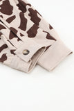 Cow Spots Printed Corduroy Shacket