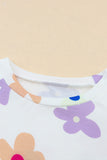 Flower Print Notch V-Neck Flutter Tank