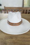 Studded Wide Brim Panama Hat