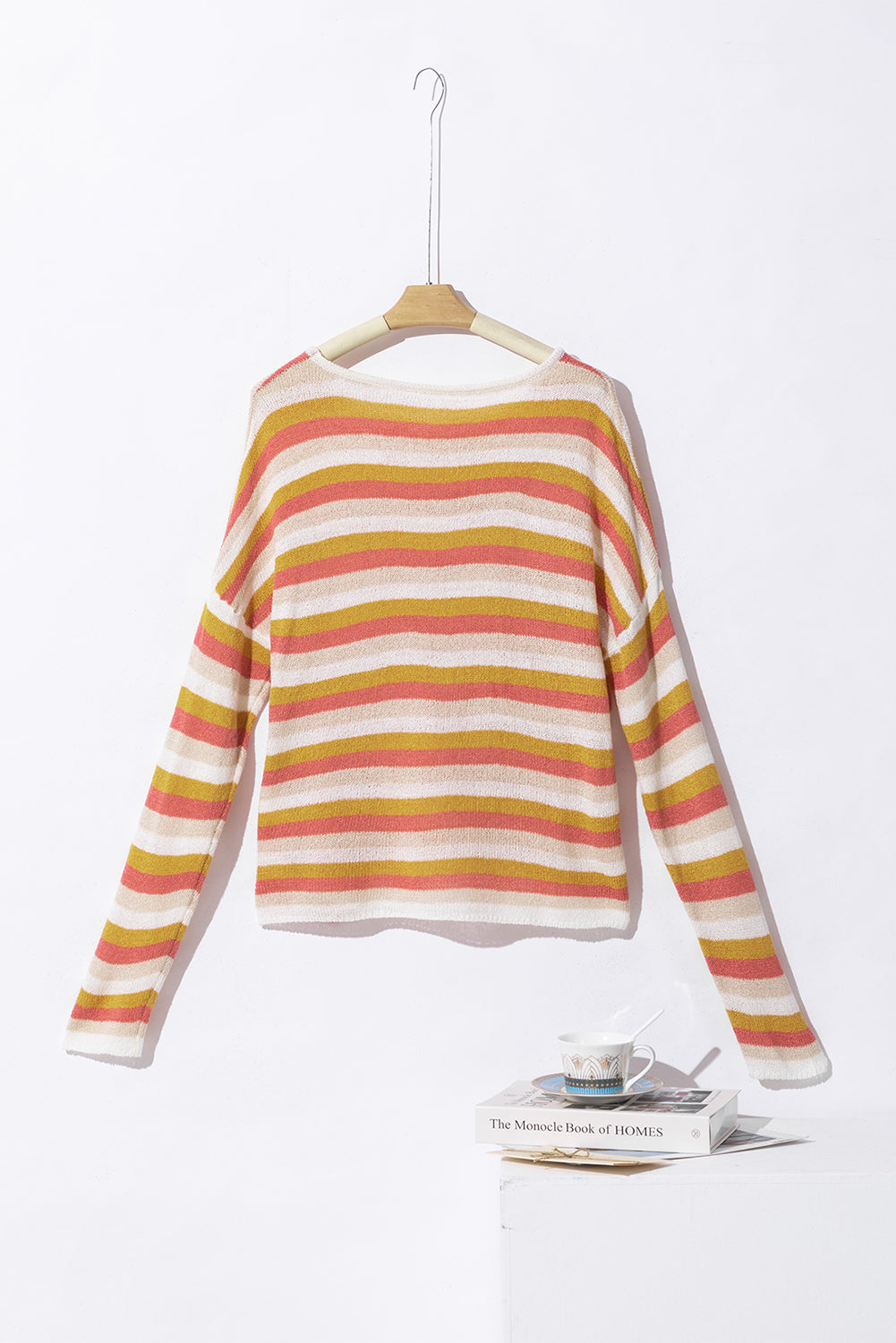 Stripe Long Sleeve Knitted Sweater