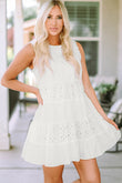 Frill Trim Sleeveless Babydoll Dress