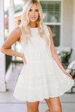 Frill Trim Sleeveless Babydoll Dress