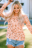 Floral Knit Long Sleeve Top