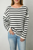 Striped Drop Shoulder Oversized Sweater