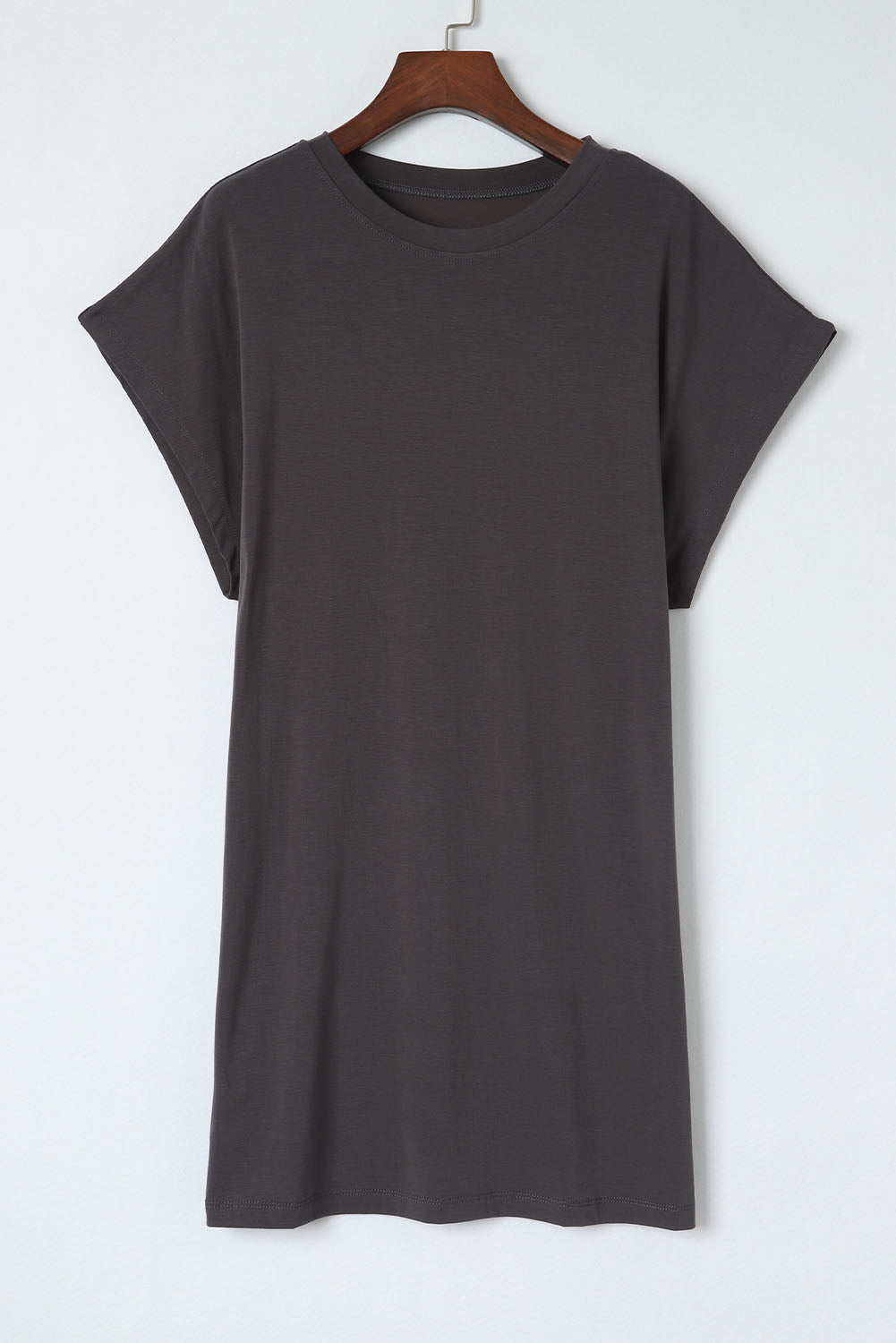 Bat Sleeve T-shirt Dress with Slits