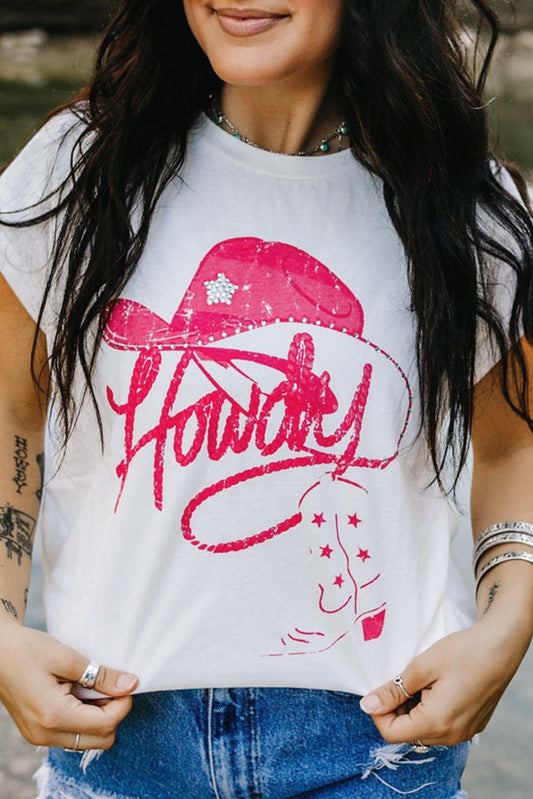 Rhinestone Howdy Graphic Tee