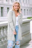 Thermal Waffle Knit Pocketed Cardigan