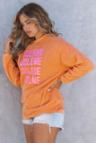 Sweat-shirt oversize côtelé orange THANKFUL