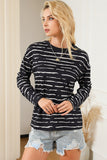 Retro Striped Casual Long Sleeve Top