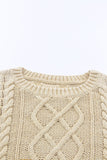 Striped Color Block Textured Knit Pullover Sweater