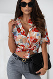 Floral Print Bracelet Sleeve Shirt