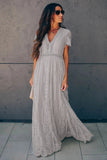 Blue Fill Your Heart Lace Maxi Dress