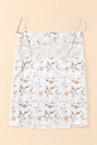 Floral Print Drape Front Tank Top