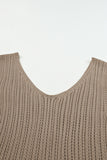 Hollowed Knit V Neck Tank Top