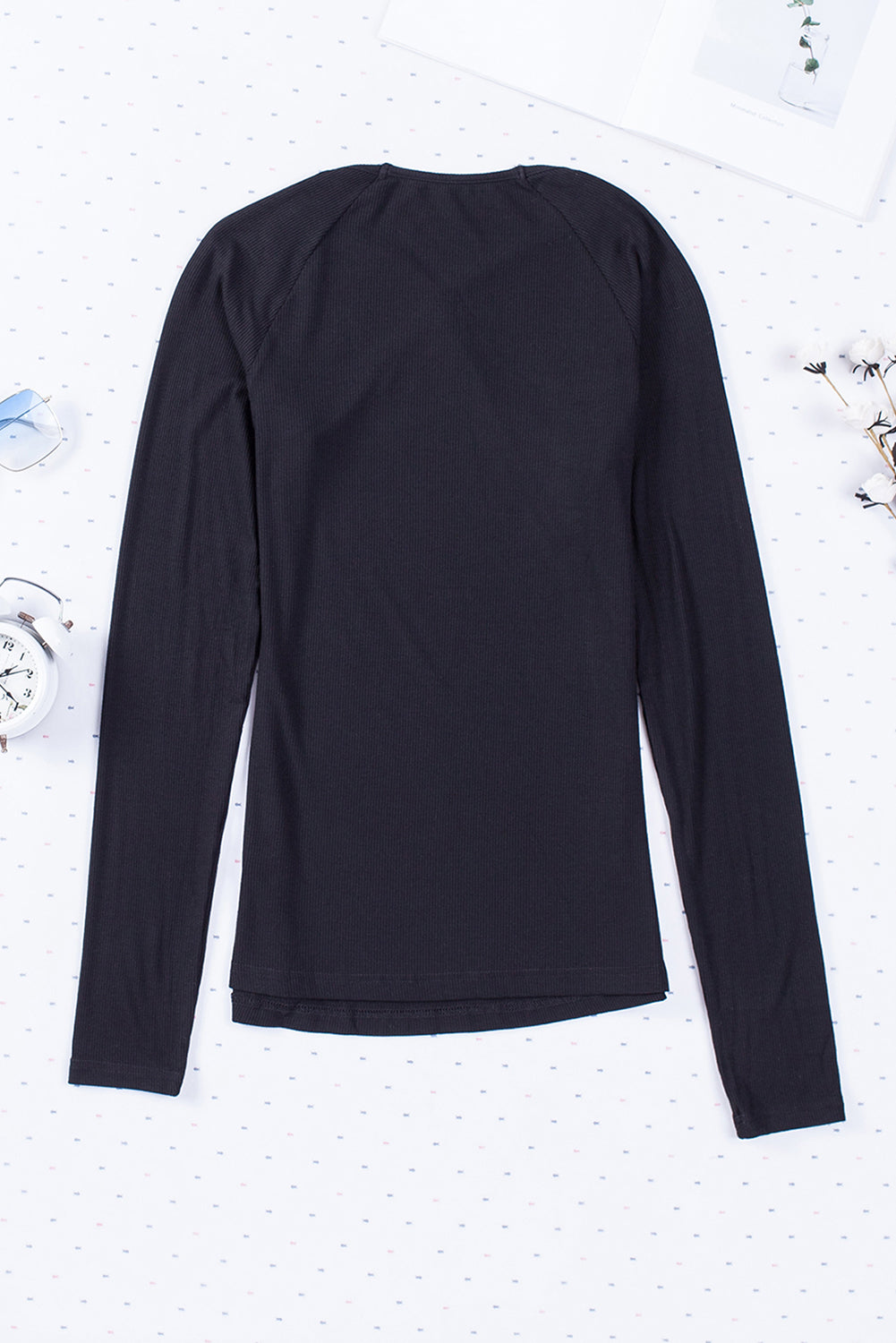 Strappy Hollow-out Long Sleeve Knit Top